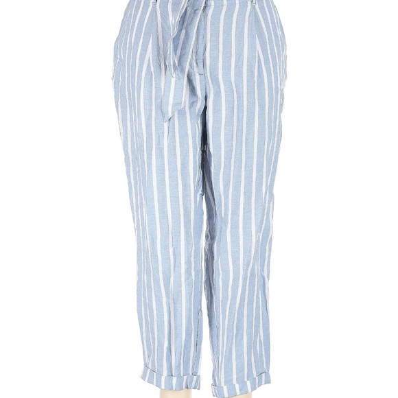 The Belted Paperbag Ankle Pant in Linen Blend Anne Taylor LOFT - Picture 4 of 4